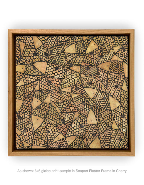 Copper Sardines | Framed Giclee Print on Canvas